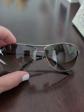 Ray-Ban Warrior Aviator Sunglasses in Silver Frame with Brown Lenses